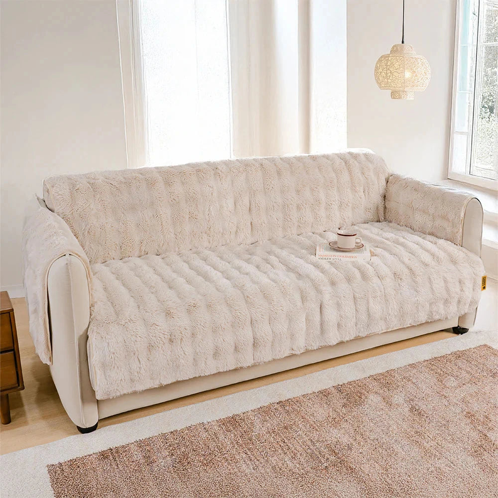 Water-resistant Fluffy Soft Furniture Protector Couch Cover-EverDry