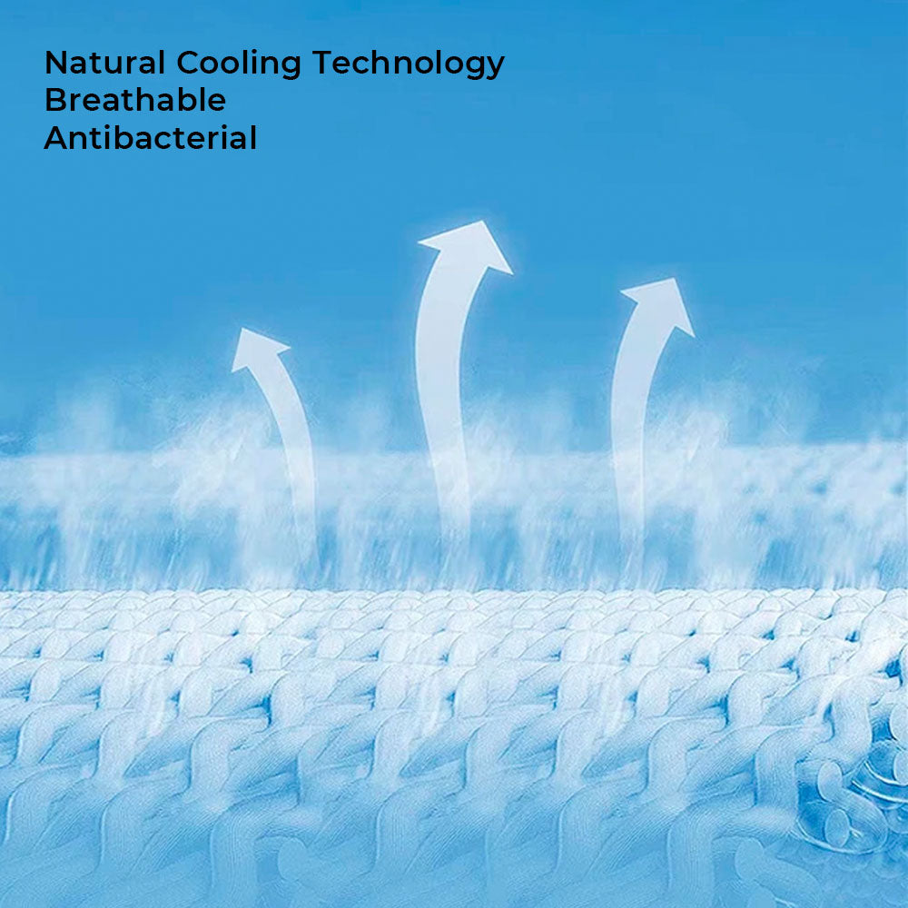Capa de sofá geométrica com resfriamento de seda gelada e proteção antimicrobiana