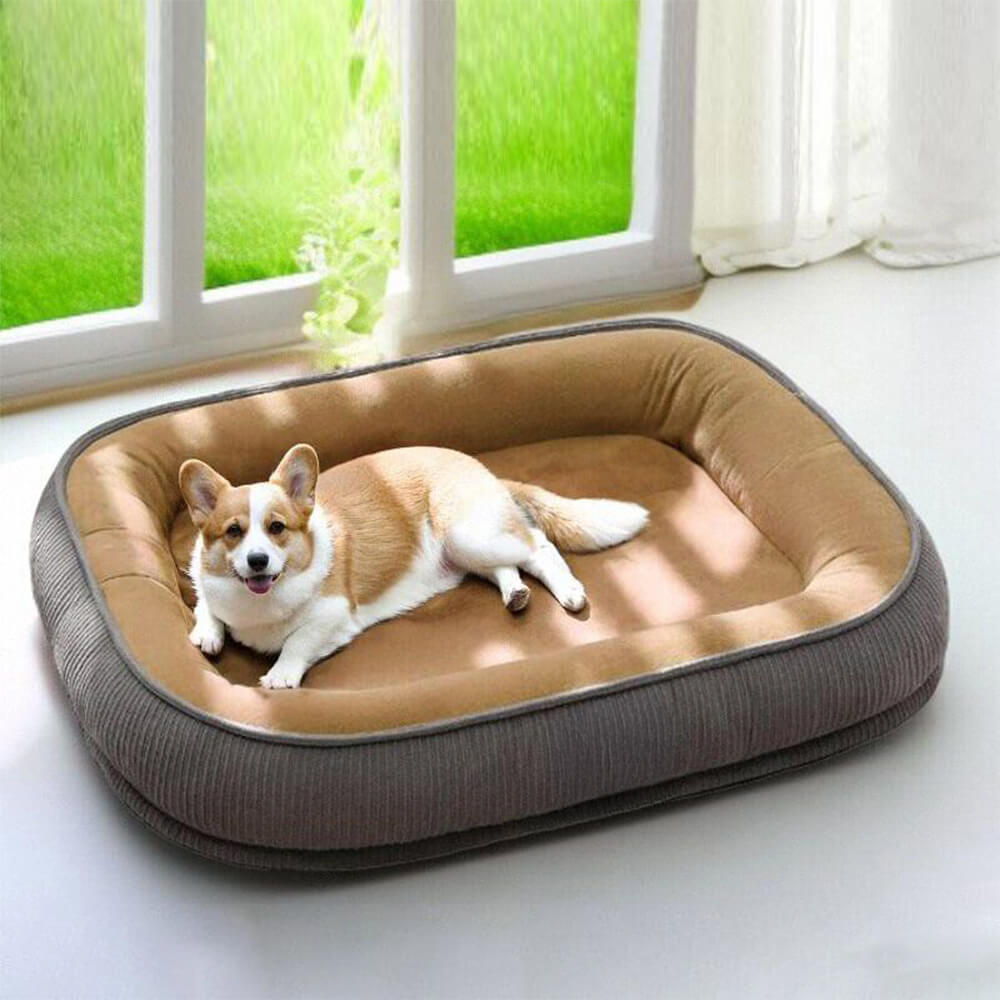 Durable Scratch-Resistant Suede Surface Dog Bed