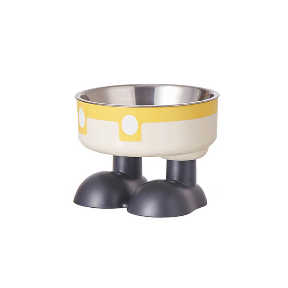 Fun Overalls Design Non-Slip Elevated Large Capacity Dog&Cat Bowl