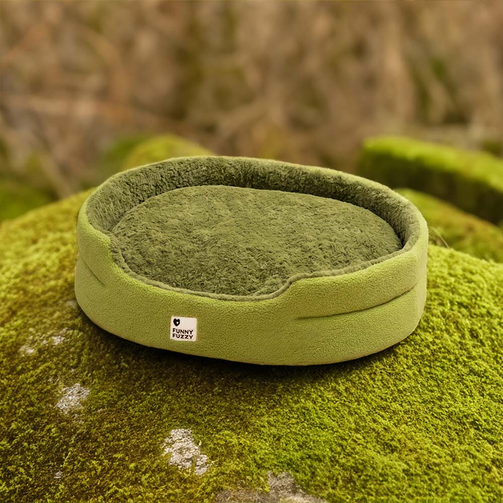 Cama de cachorro confortável multifuncional 2 em 1 Fluffy Fleece Moss