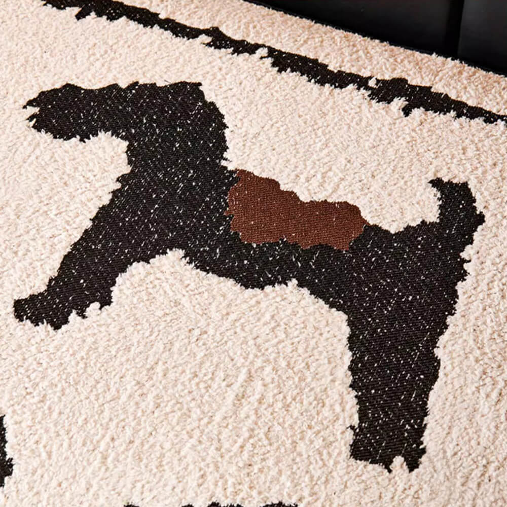 Modern Short Fleece Sofa Protection Irregular Non-slip Couch Cover