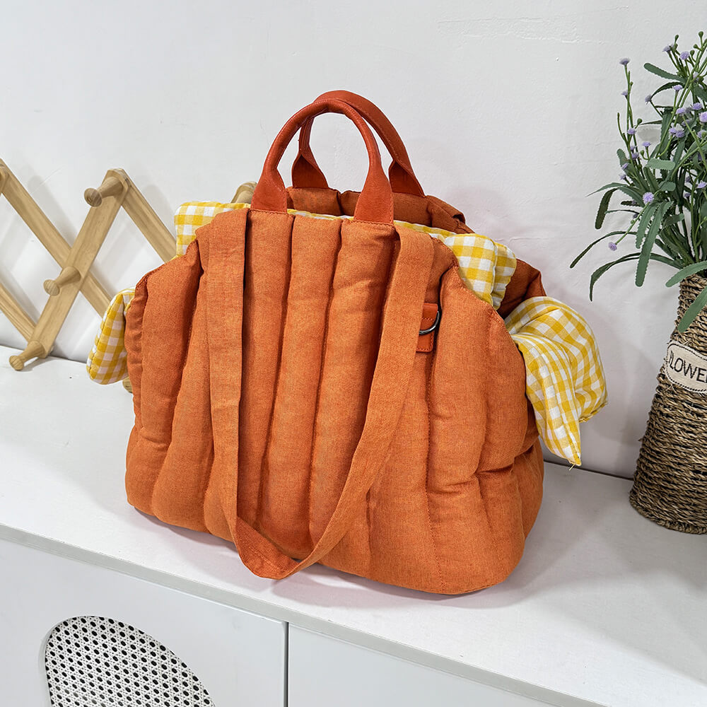 Gingham Portable Soft Multi-Purpose Dog & Cat Carrier Bag