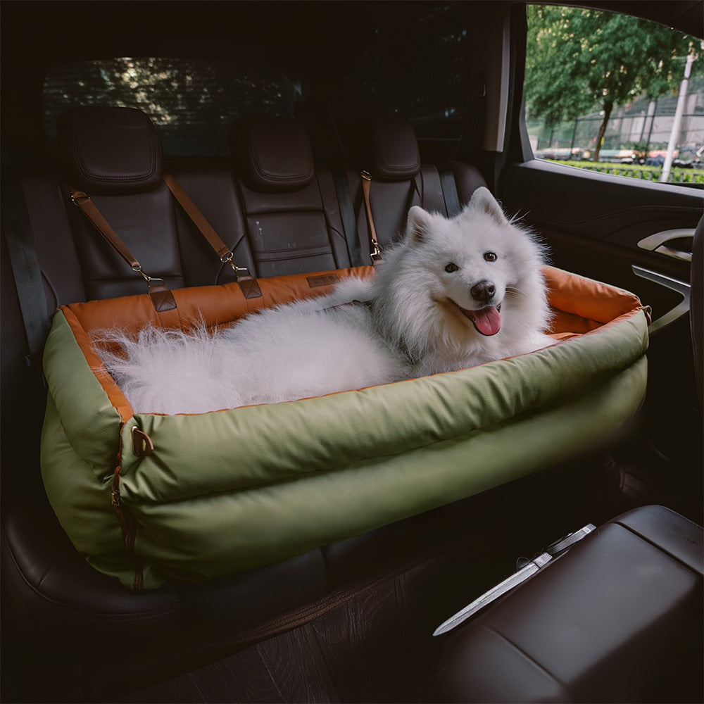 Cama elevatória para assento de carro de couro sintético Deluxe - Urban Voyager