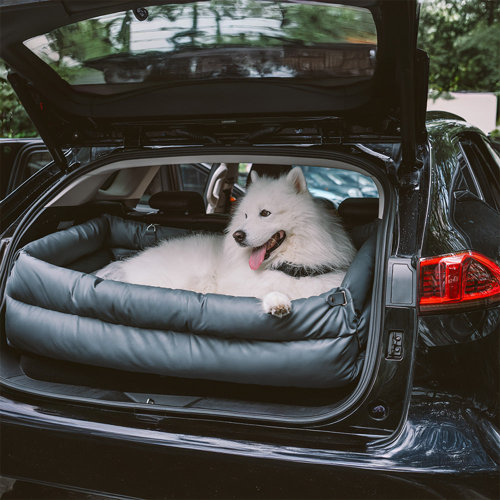 Cama elevatória para assento de carro de couro sintético Deluxe - Urban Voyager