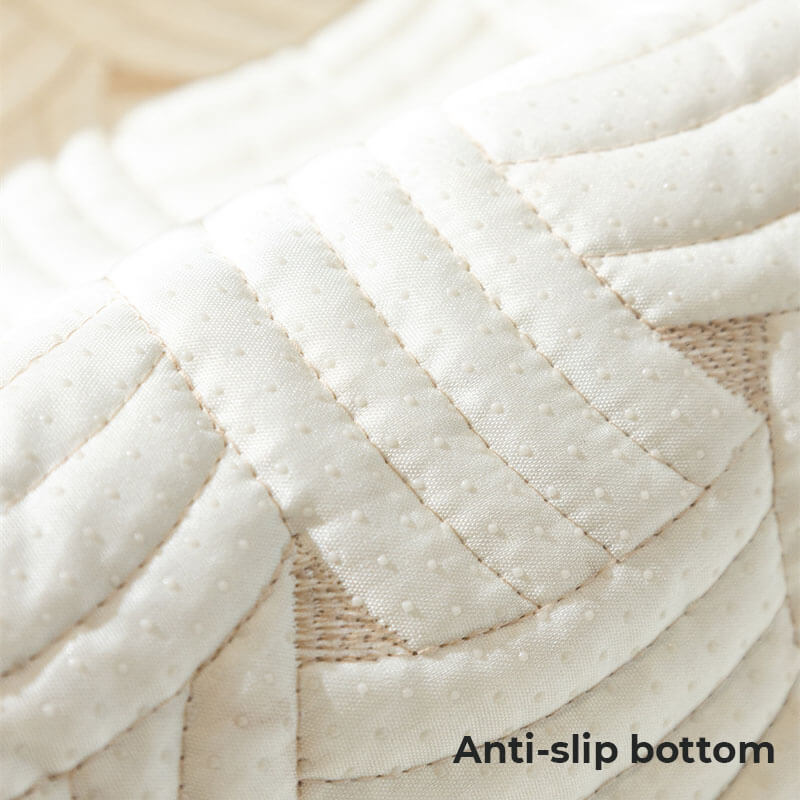 Capa de sofá secional acolchoada de algodão com padrão de tecelagem