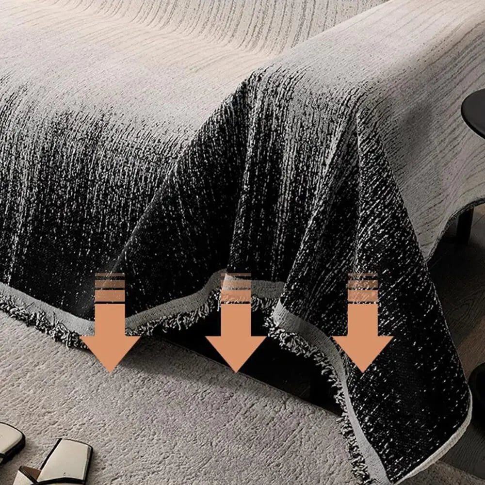 Modern Gradient Chenille Scratch-Resistant Throw Couch Cover