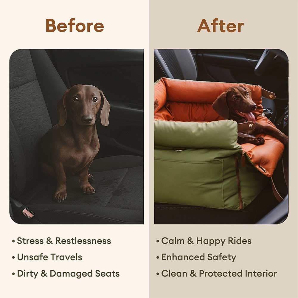 Cama elevatória para assento de carro de couro sintético Deluxe - Urban Voyager