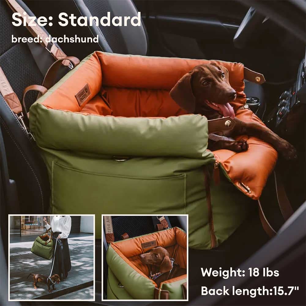 Cama elevatória para assento de carro de couro sintético Deluxe - Urban Voyager