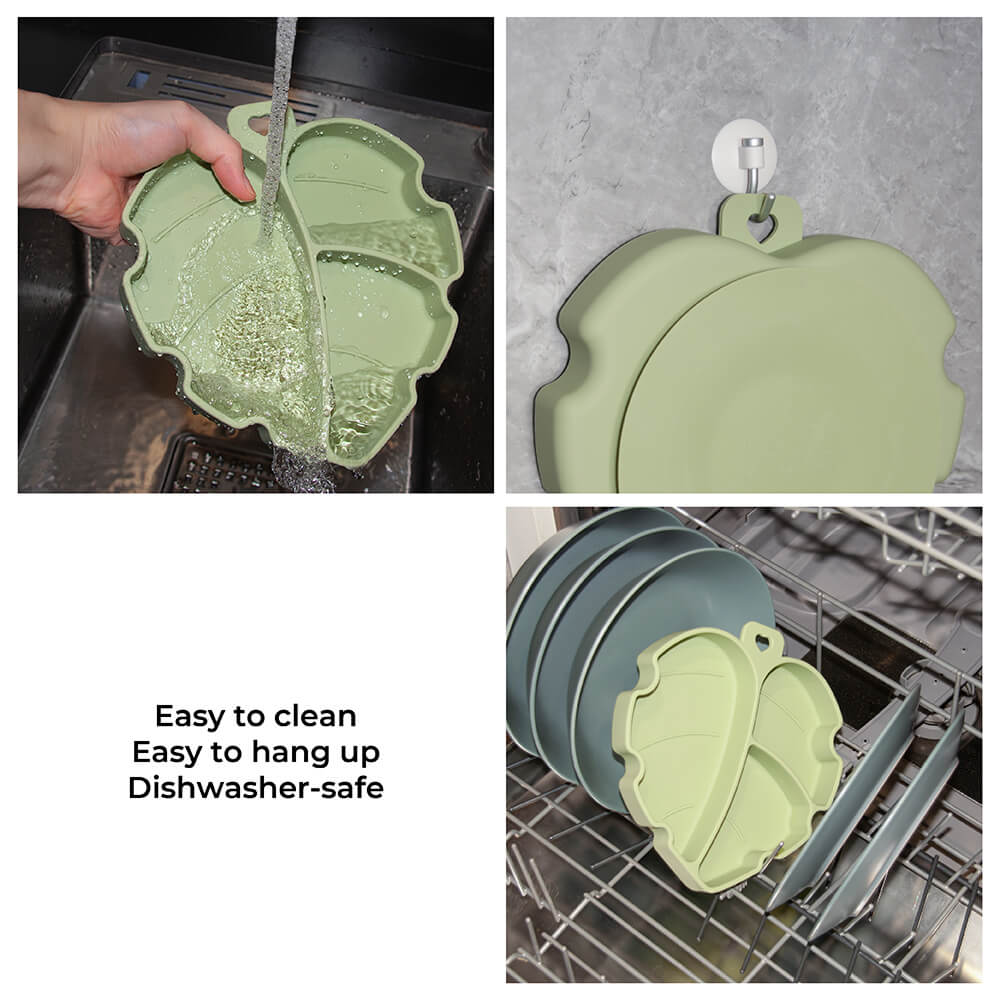 Suction Cup Pet Bowl - Leaf - FUNNYFUZZY