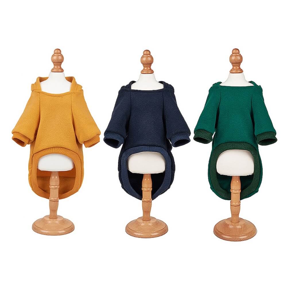 Cozy Solid Color Dog Hoodie – Available in Four Colors