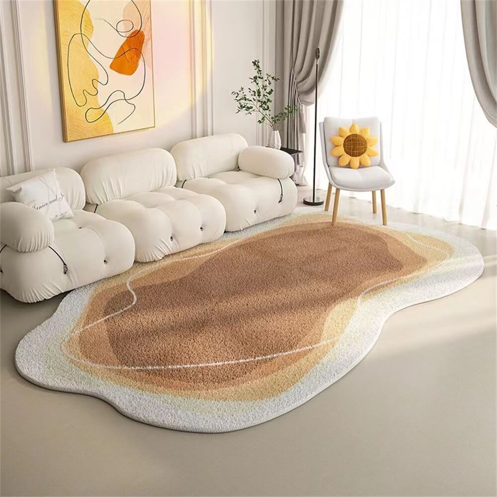 Irregular Simple Modern Imitation Wool Home Rug