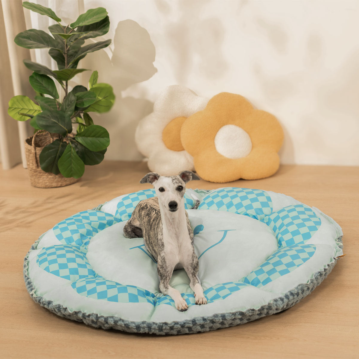 Dual-side Reversible Cooling Mat Round Dog Bed