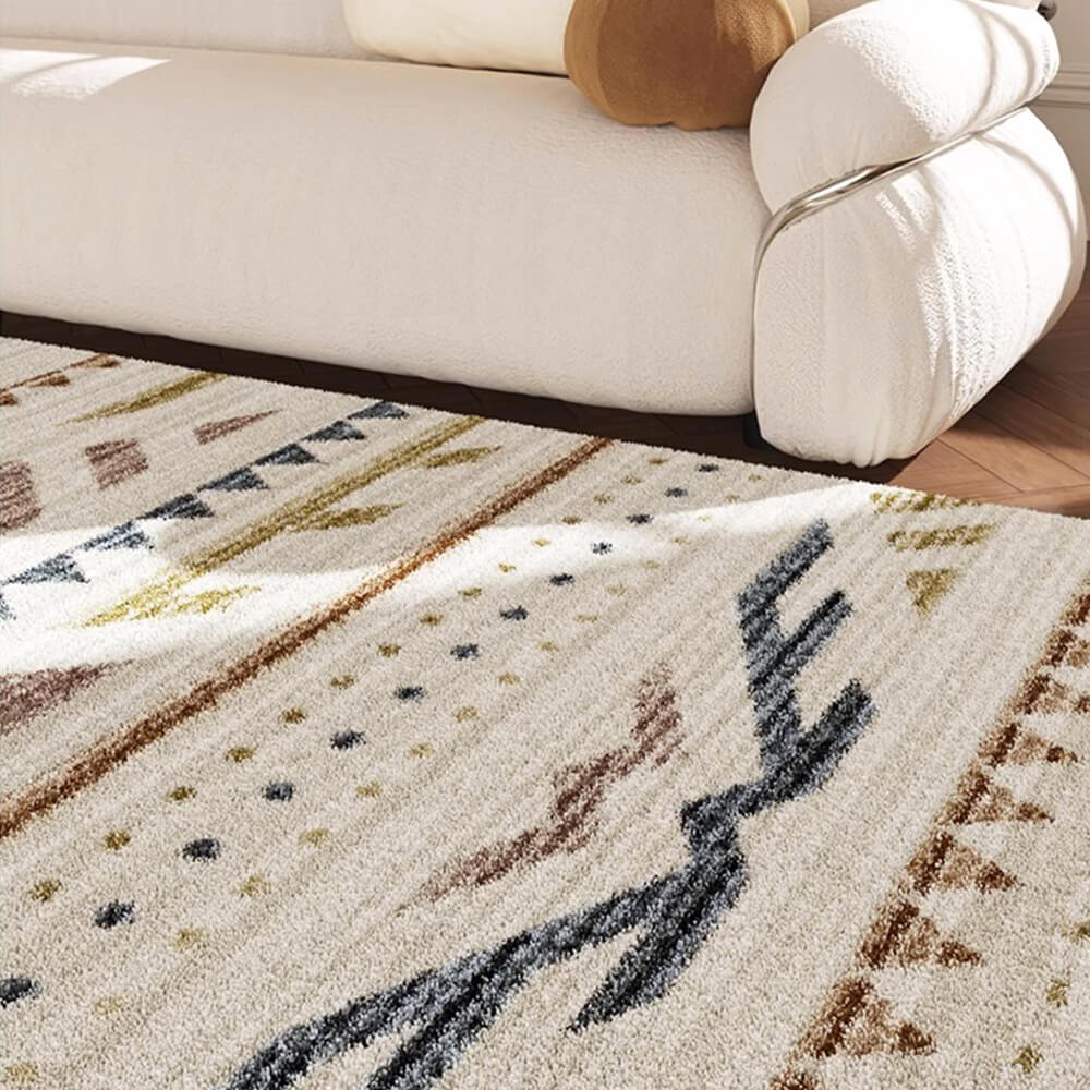 Bohemian Geometric Art Soft Comfort Smooth Area Rug