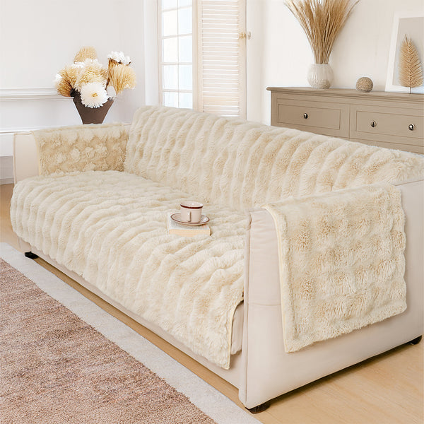 Water-resistant Fluffy Soft Furniture Protector Couch Cover-EverDry