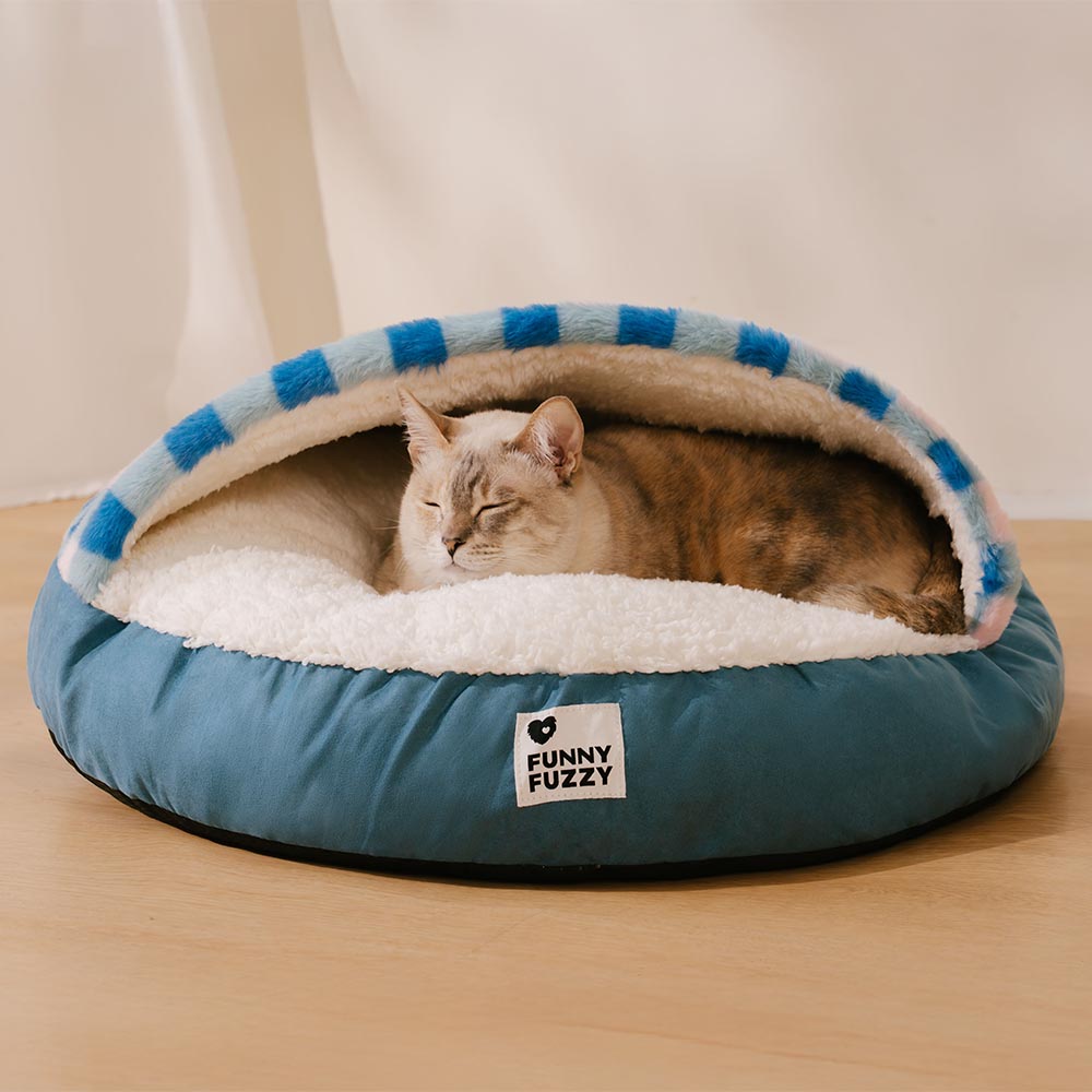 Cama redonda para cães com dossel Dream Hideaway Cama para animais de estimação