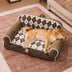 Diamond-Quilted Sherpa Orthopedic Dog & Cat Sofa Bed - Cocoa Pine