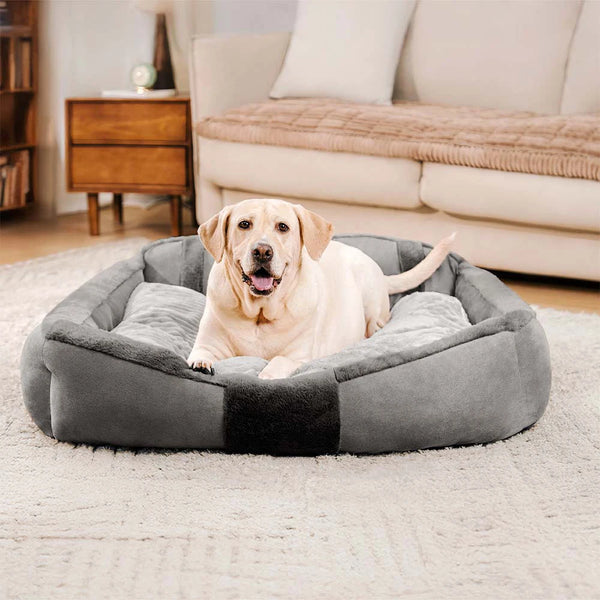 Sofá-cama vintage grande e aconchegante para cachorro