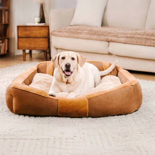 Sofá-cama vintage grande e aconchegante para cachorro