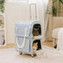 Double-Layer Spacious Multi-Cat Travel Rolling Pet Carrier Bag with Wheels