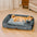Vintage Color-Block Flannel Removable Bolster Dog Bed with Pillow– CozyRest