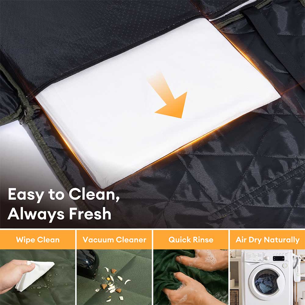 Extensor de assento traseiro para cachorro com cobertura total extra grande para quarto móvel - ideal para viagens e acampamento