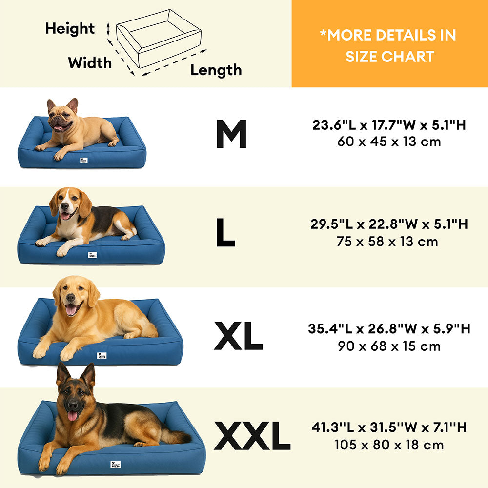 Fully Orthopedic Surround Support Waterproof Large Dog Bed