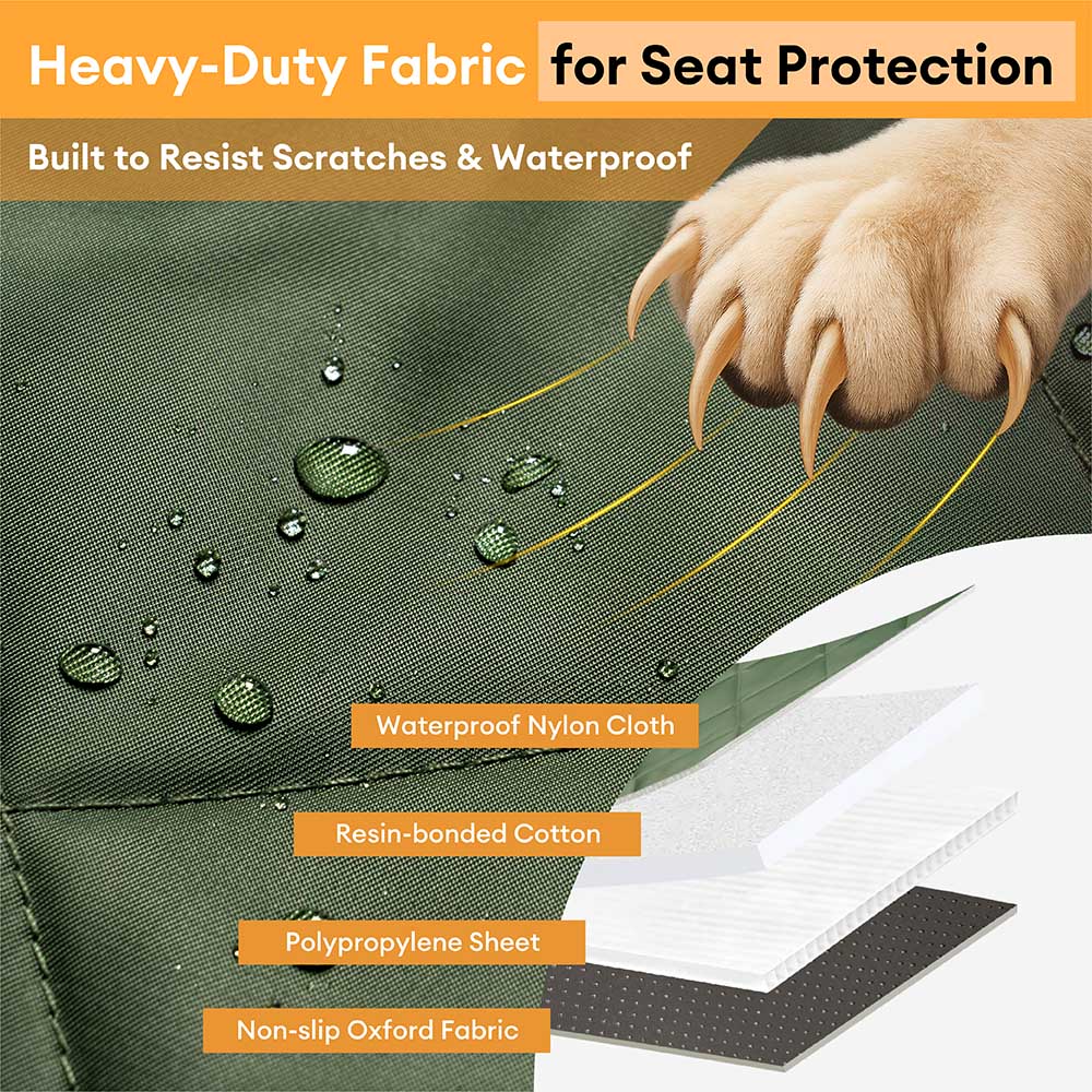 Extensor de assento traseiro para cachorro com cobertura total extra grande para quarto móvel - ideal para viagens e acampamento