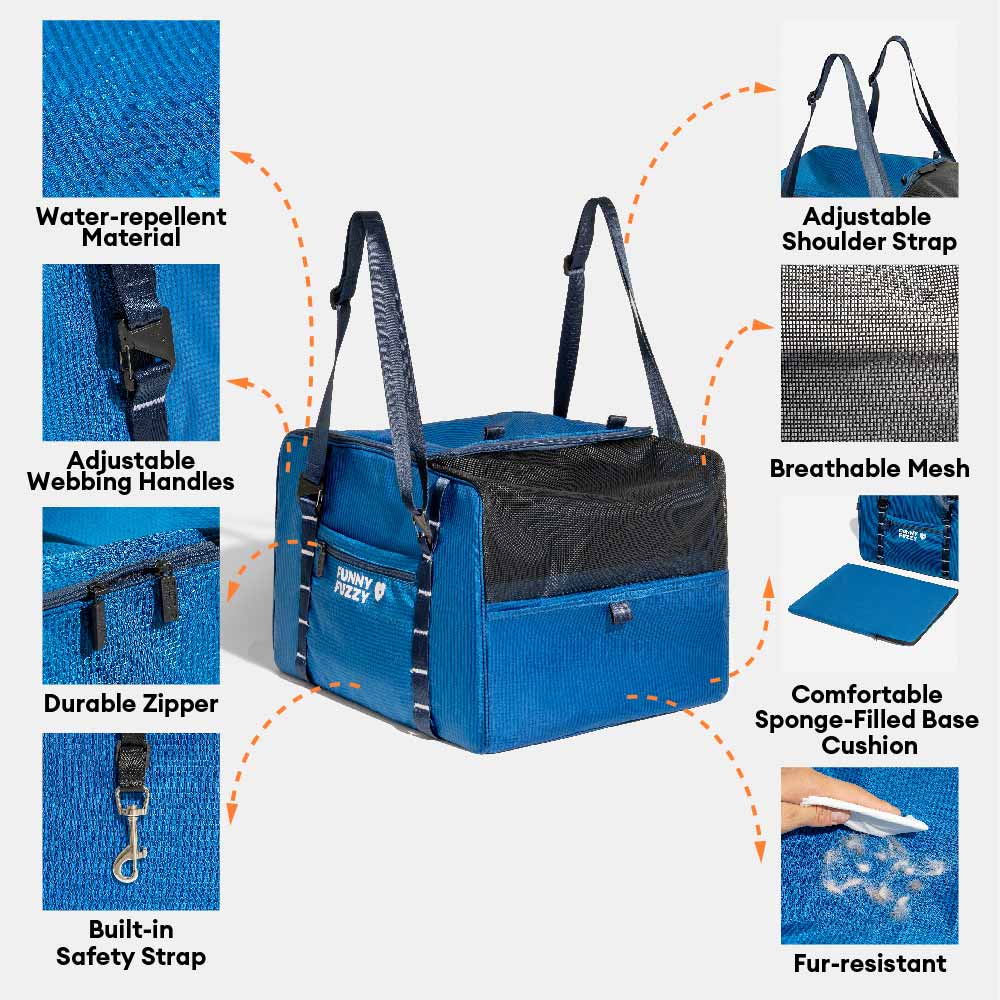 Lightweight Waterproof Safety Dog Booster Car Seat ＆ Pet Carrier - Gympet