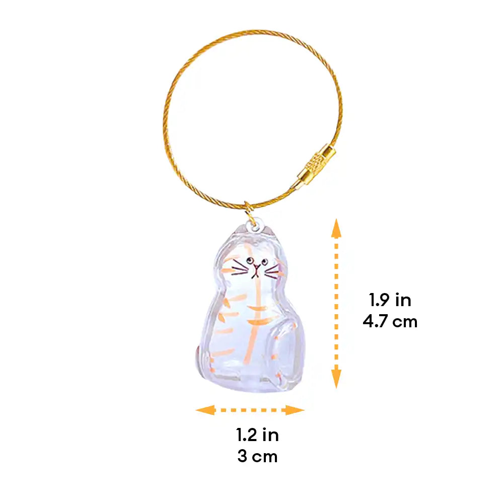 Multi-Pack Mini Pet Hair Capsule Keychain Charm for Dog & Cat Lovers