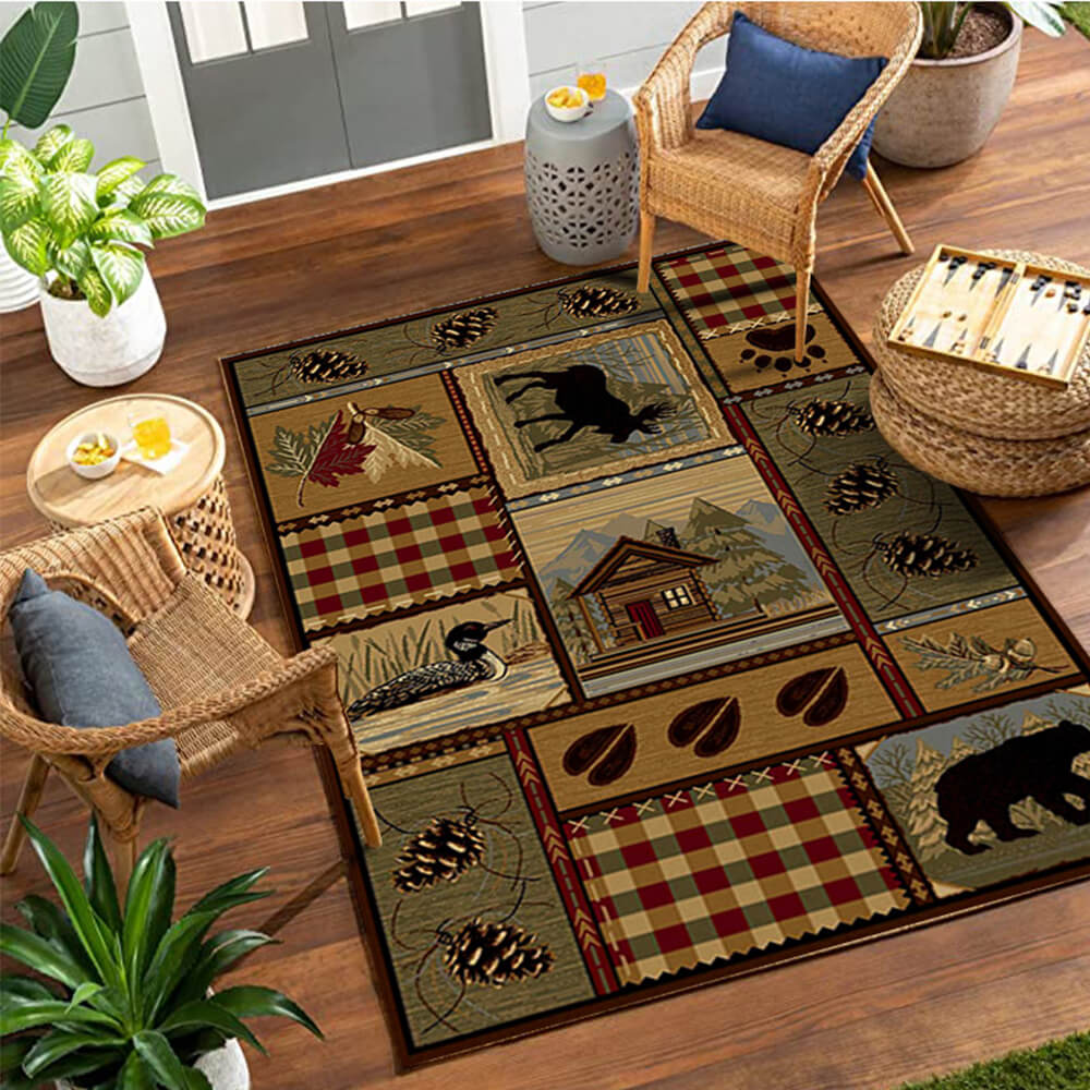 American Western style jungle animal living room sofa Rug