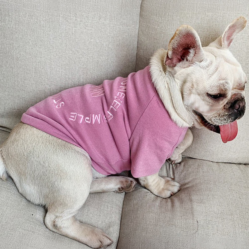 Stylish Embroidered Long Sleeve Pullover Sweatshirt for Pet and Owner Matching Clothes