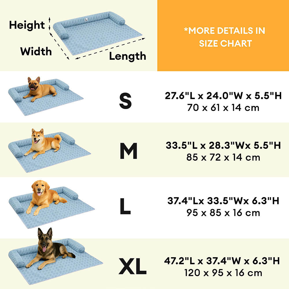 Cooling Non-Slip Bolster Dog Mat Couch Cover – Chill Guard