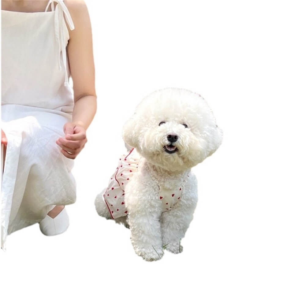 Heart Ruffle Dog Dress – Perfect for Special Occasions and Everyday Cuteness