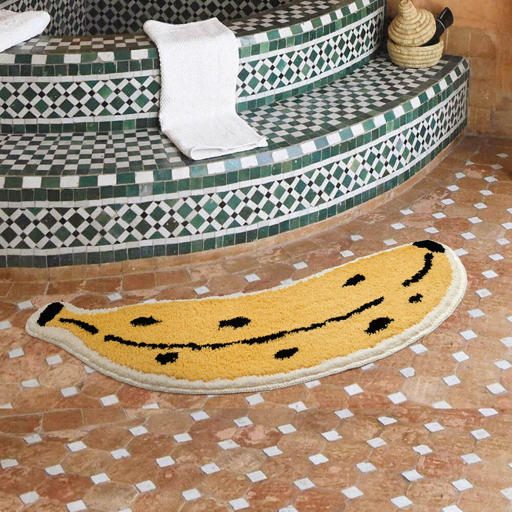 Banana Fruit Shape Multi-Functional Decorative Non-Slip Washable Home Rug