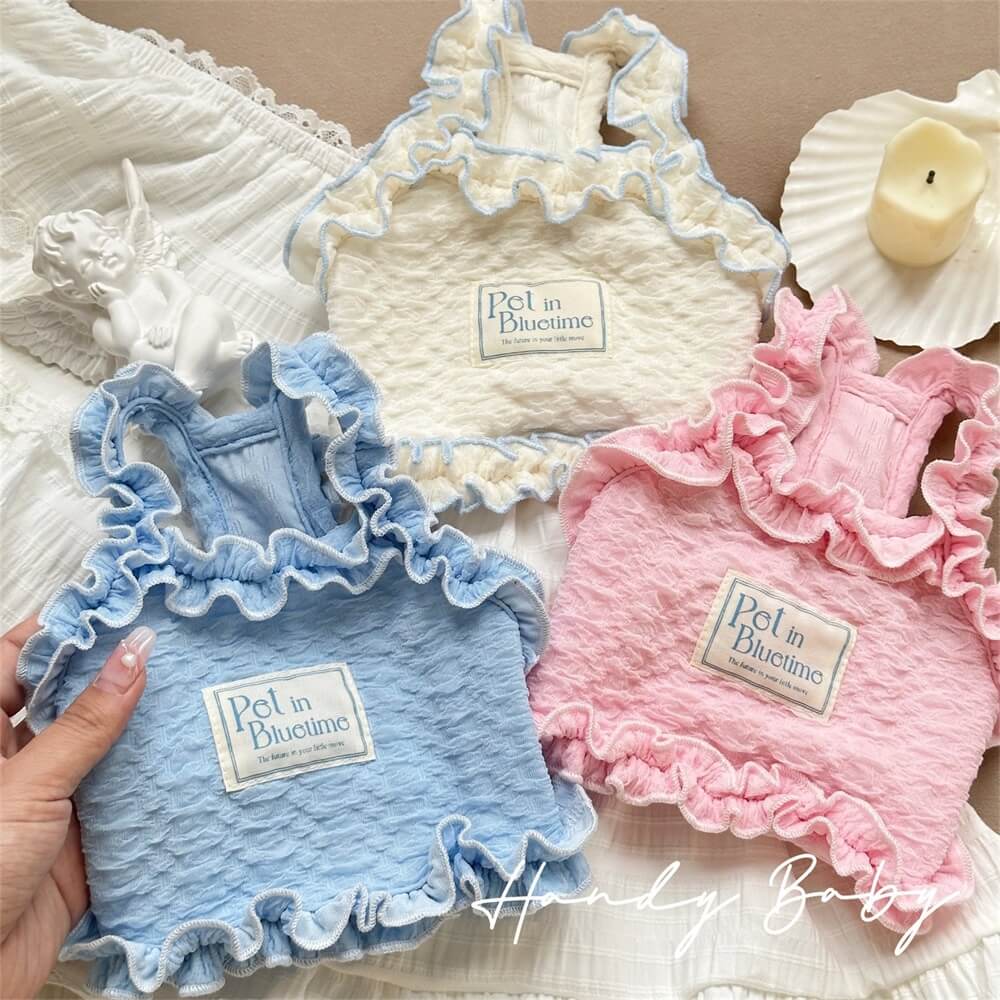 Frilly Ruffle Dog Tank Tops - Soft and Sweet Pet Apparel