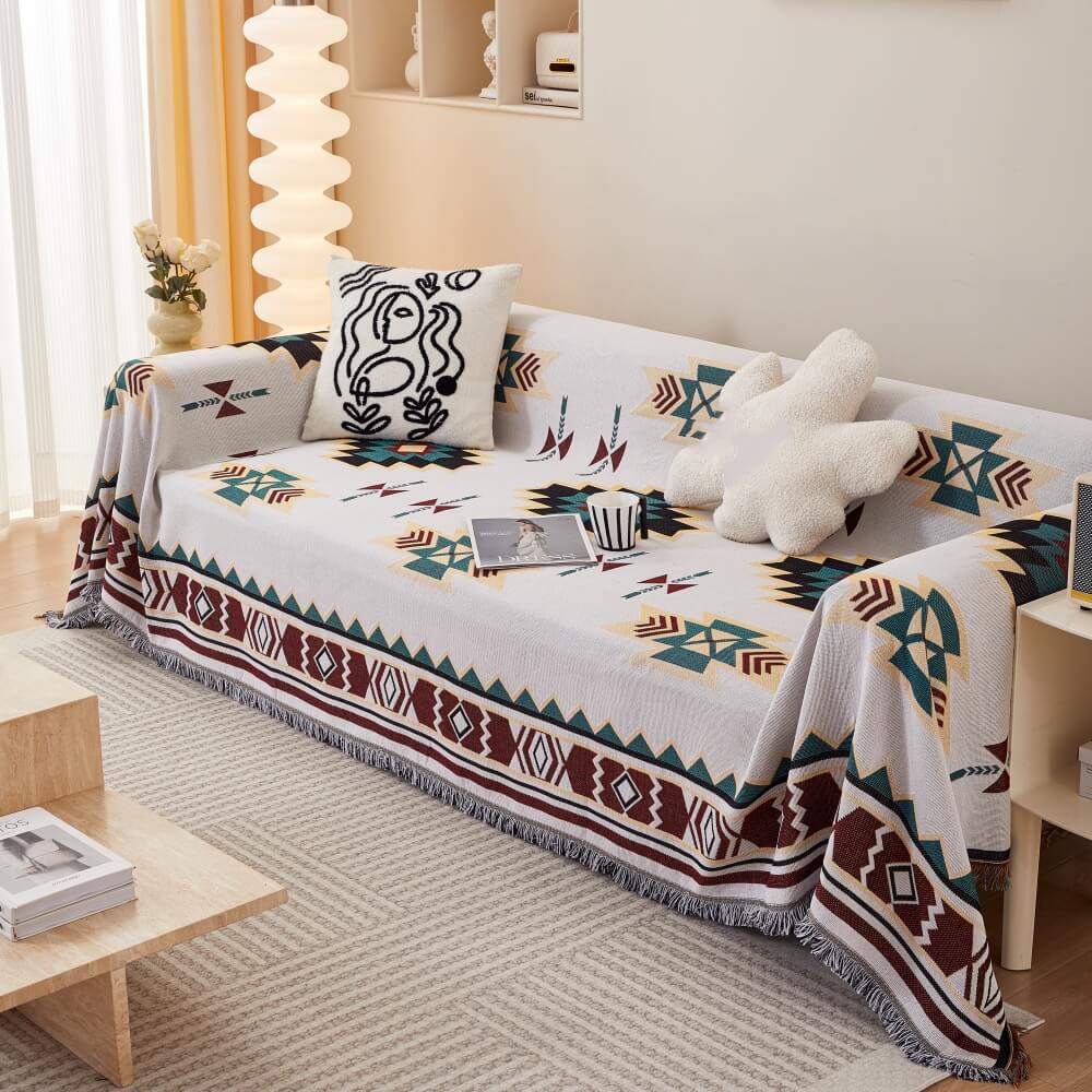 Bohemian Pattern Furniture Protection Sofa Decor Wear-Resistant Couch Cover