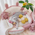 Cream Pink Fluffy Cozy Washable Dog & Cat Sofa Bed