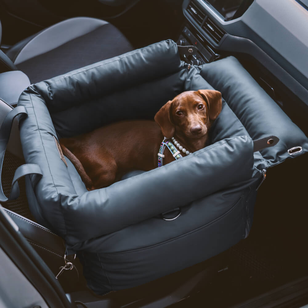 Cama elevatória para assento de carro de couro sintético Deluxe - Urban Voyager