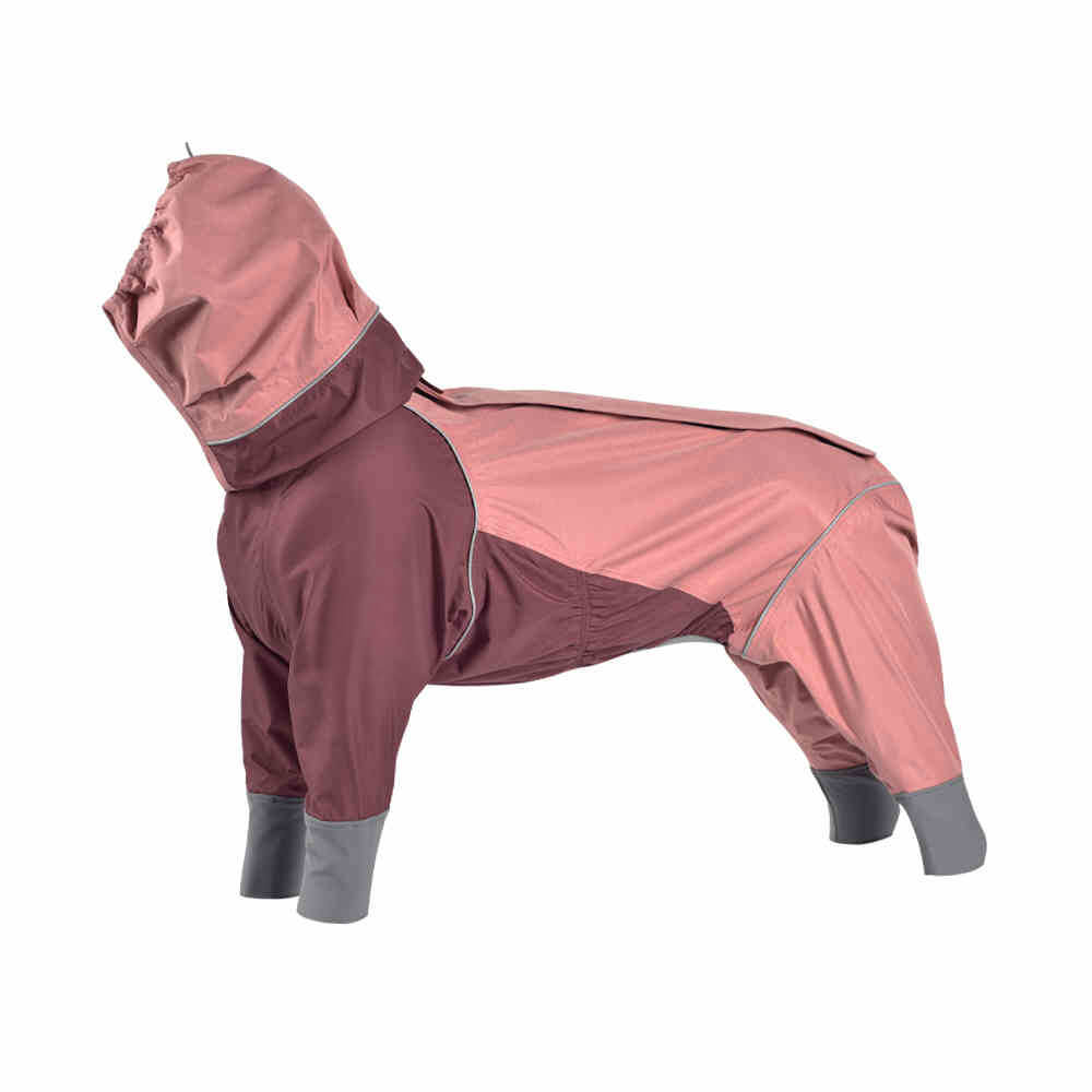 Four-Legged Lightweight Waterproof Turtleneck Reflective Drawstring Hooded Raincoat For Dog And Owner