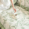 Chenille Floral Ruffle Design Anti-Slip Couch Cover