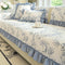 Chenille Floral Ruffle Design Anti-Slip Couch Cover