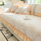 Chenille Floral Ruffle Design Anti-Slip Couch Cover