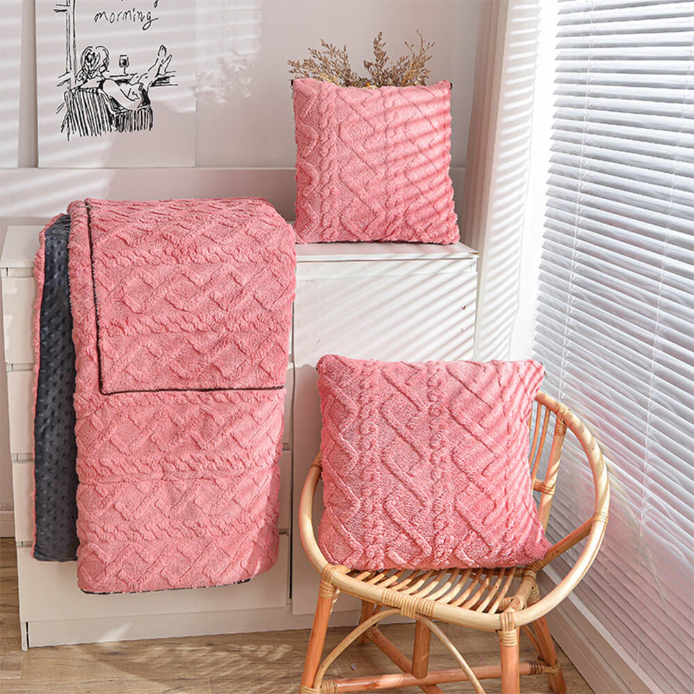 Cozy Warmth Essential Double Sided Plush Throw Blanket