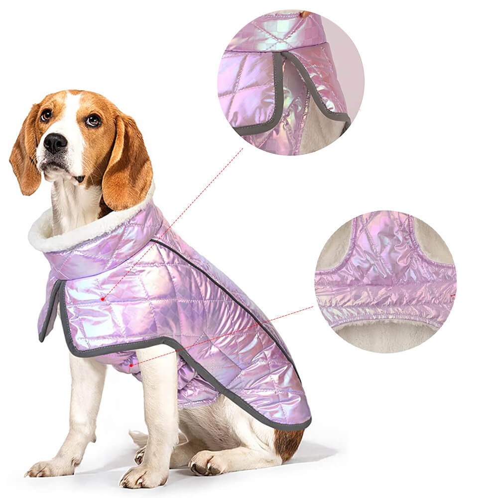 Dazzling Colorful Waterproof Reflective Warm Dog Jacket