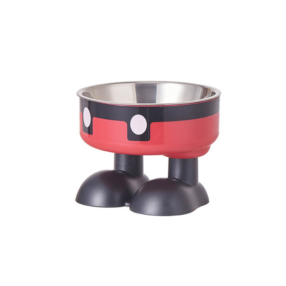 Fun Overalls Design Non-Slip Elevated Large Capacity Dog&Cat Bowl