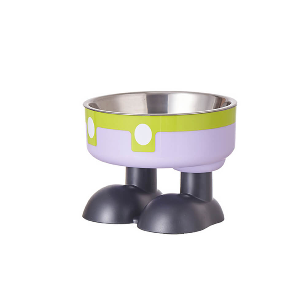 Fun Overalls Design Non-Slip Elevated Large Capacity Dog&Cat Bowl