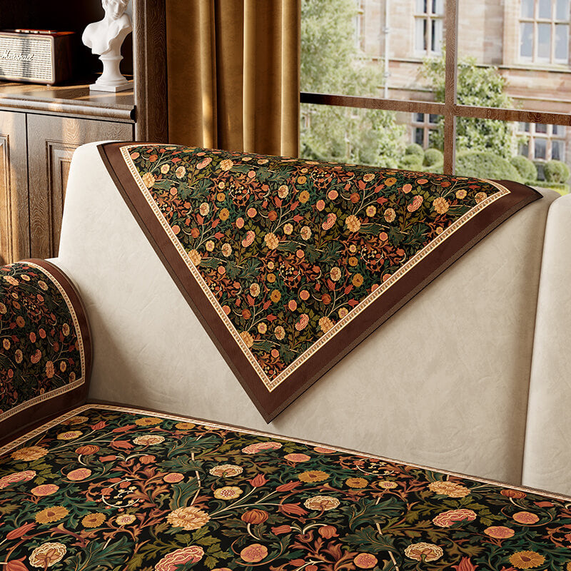 Capa protetora de sofá antiderrapante para móveis de luxo vintage de jardim