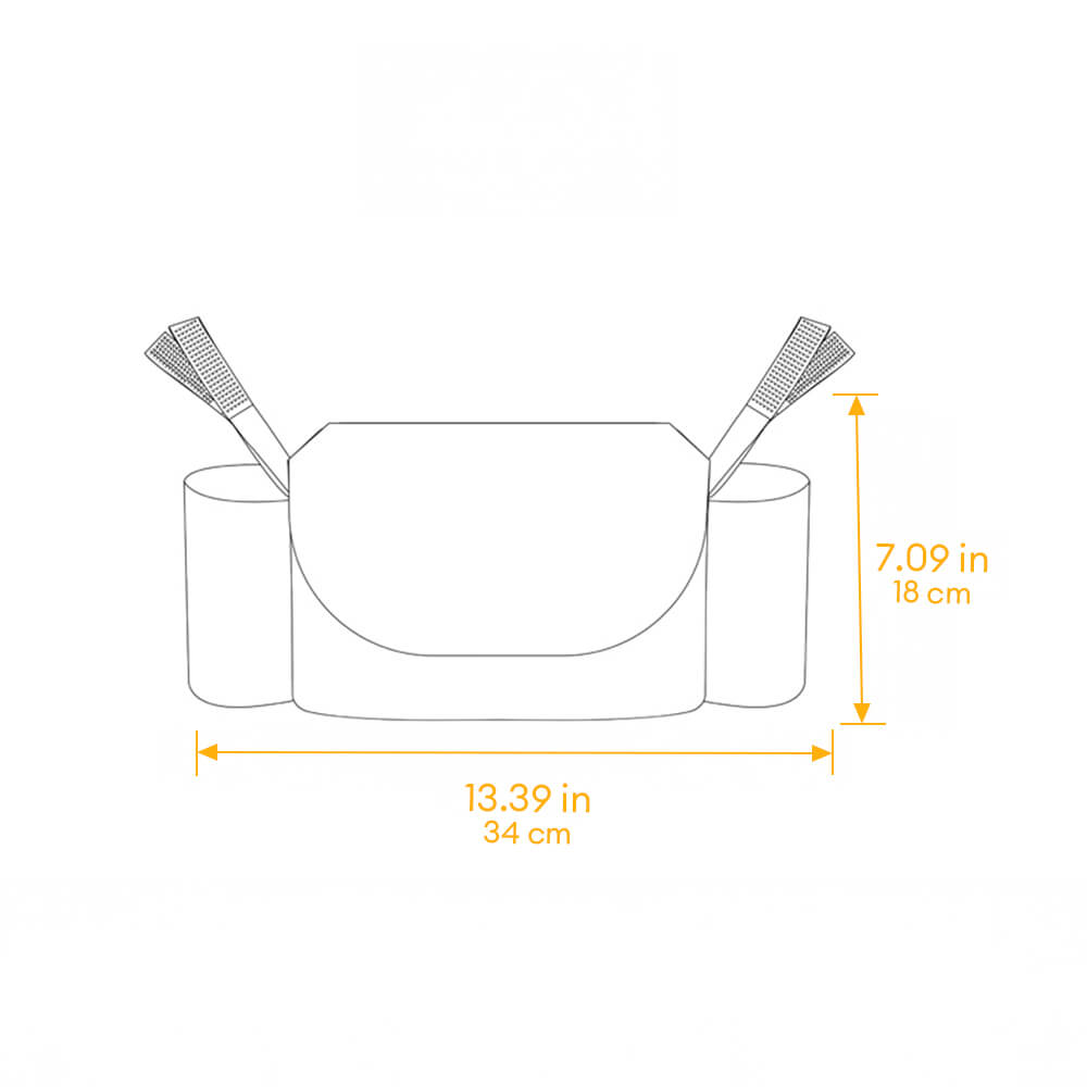 Large-Capacity Pet & Baby Stroller Organizer Bag – Versatile Hanging Storage