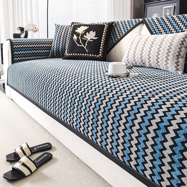 Non-Slip Wave Pattern Scratch and Wear Resistant Couch Cover